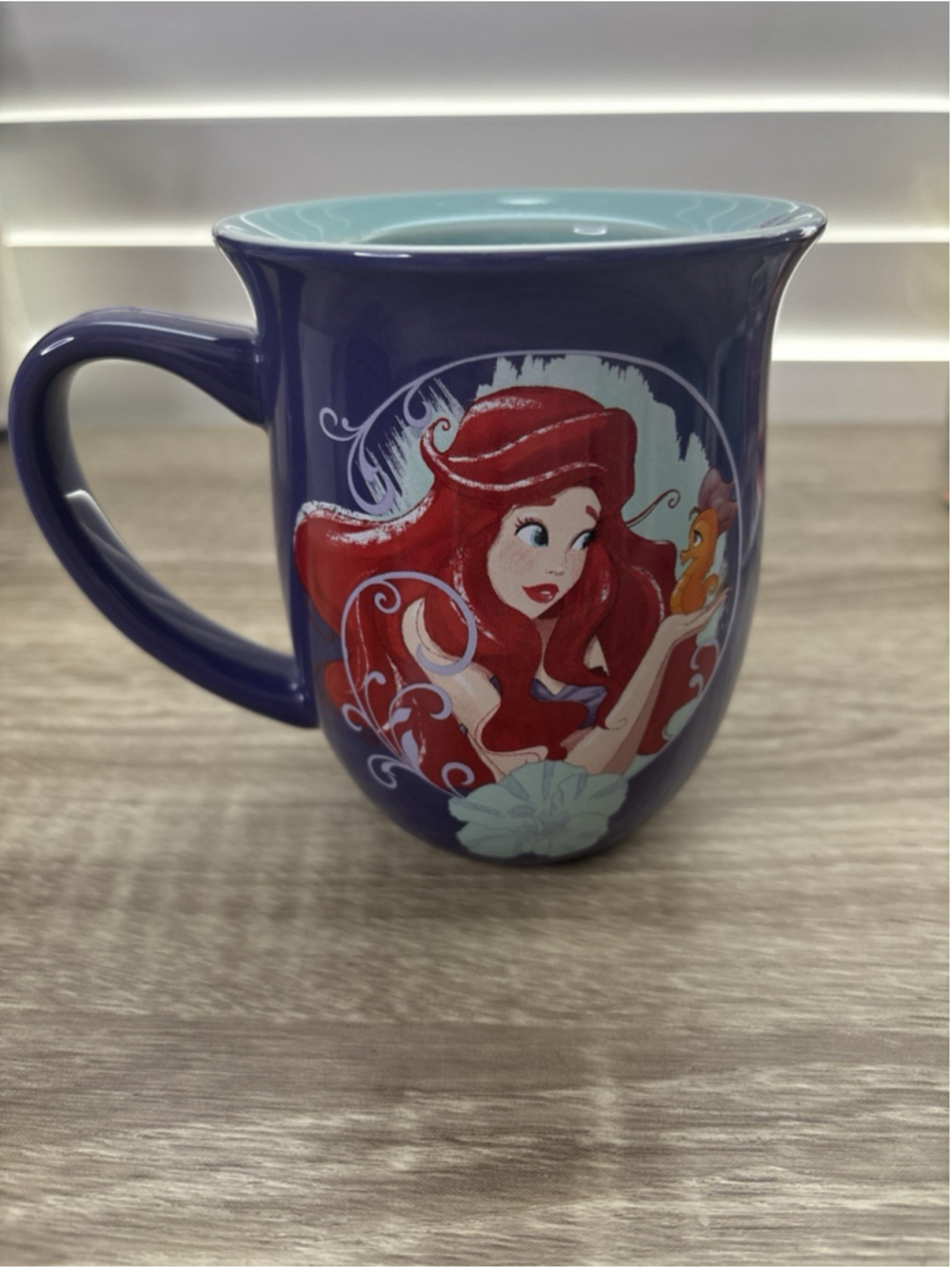 Disney Little Mermaid Ariel “A Heart as Big as the Ocean" Purple Coffee Mug Cup